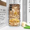 Luxury Crystal Golden Horse Pattern Phone Case for Samsung Galaxy S25 S24+ S23 Ultra S22 Plus S21 FE M53 Shockproof Soft Covers