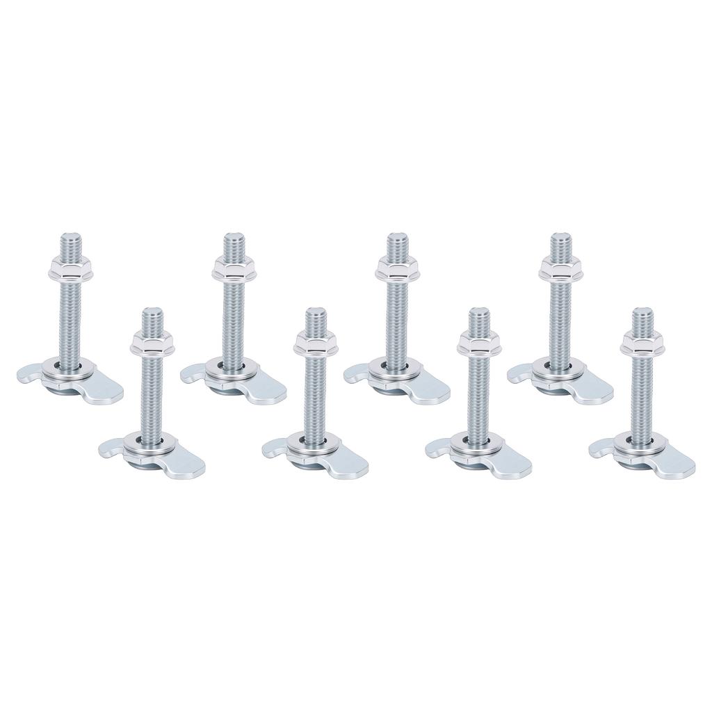 8pcs M8x60 L Track Double Lug Thrded Stud Nut Fitting 6000lbs Load Capacity for Truck Bed Trailer Pickup RV ATV