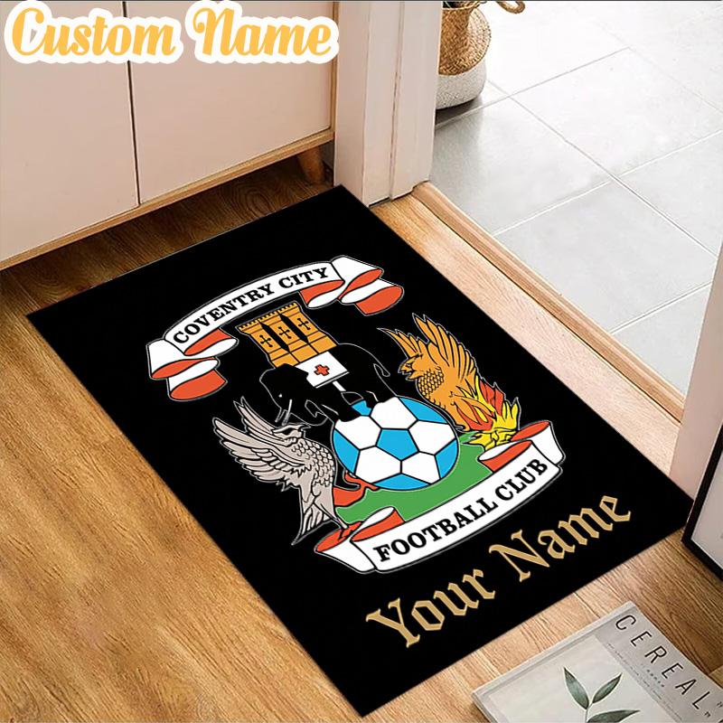Custom Name Coventry City Football Club Rug, Office Rug, Chair Rug, Carpet for Living Rooms, Doormat Game Rug Home Decor Christmas Gifts