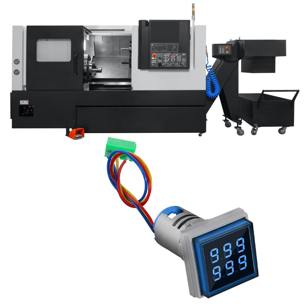 Digitaler Zähler mit 22mm Lochmontage, quadratischer Zähler, 6-stellig 0-999999, AC220V, Zähler mit Belüftungsloch