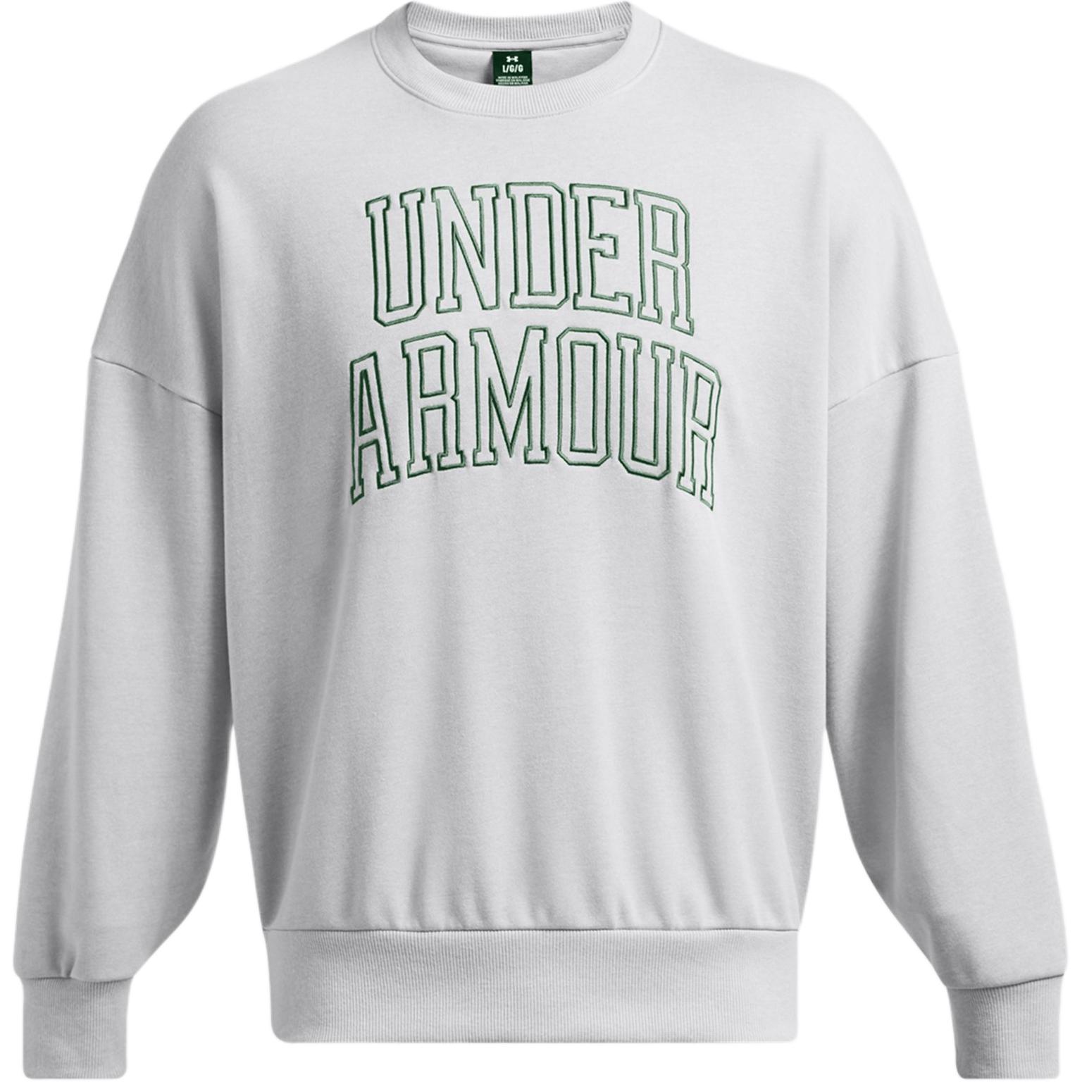 Under Armour Icon Heavyweight Terry Sweatshirt Men s Light Gray 1386548-011 LG
