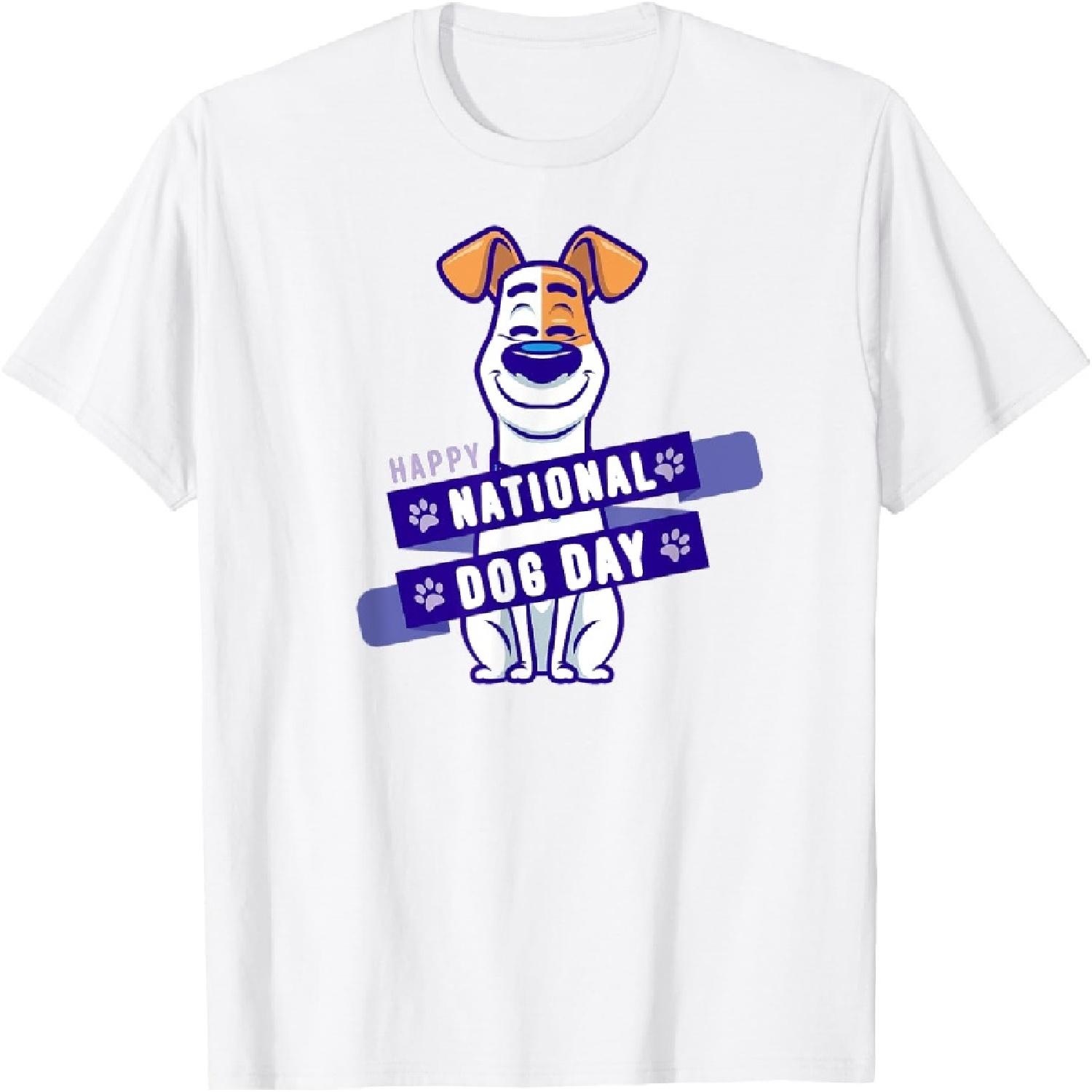 Тайная жизнь домашних животных - Счастливый Национальный день собаки Макс Мужская Женская Детская Футболка S