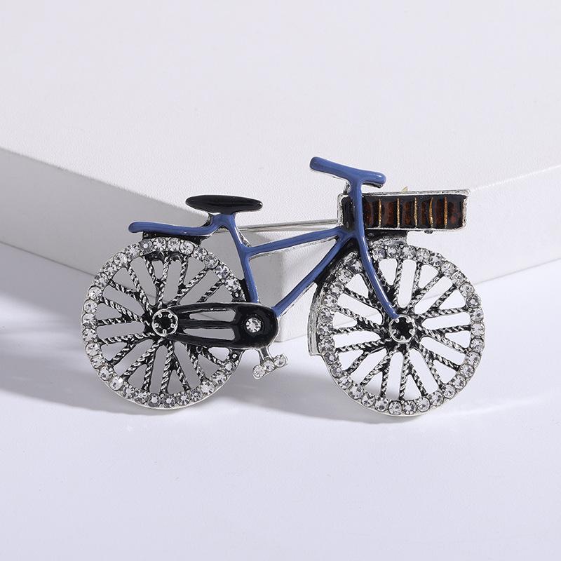 

Корейская трехмерная ретро-брошь в виде велосипеда, модный персонализированный воротник с ювелирными изделиями