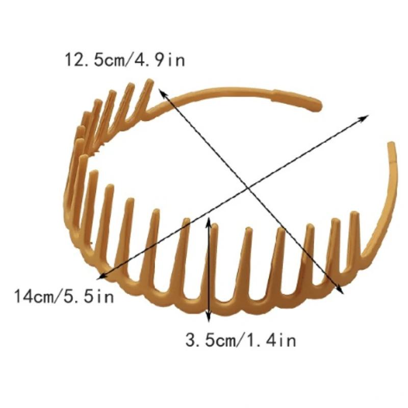 Korean Style Minimalist Women's Headband Hair Accessories Solid Color Versatile with Teeth and Anti Slip Bangs Broken Hair Band