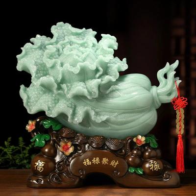 Attract Wealth Feng Shui Cabbage Ornaments Living Room Wine Entrance Office Decor Opening Housewarming Gift