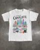 Charlotte North Carolina Graphic T-Shirt, Queen City Skyline Souvenir Tee