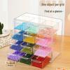 Transparent Nine-Grid Jewelry Beads Storage Box with Drawers