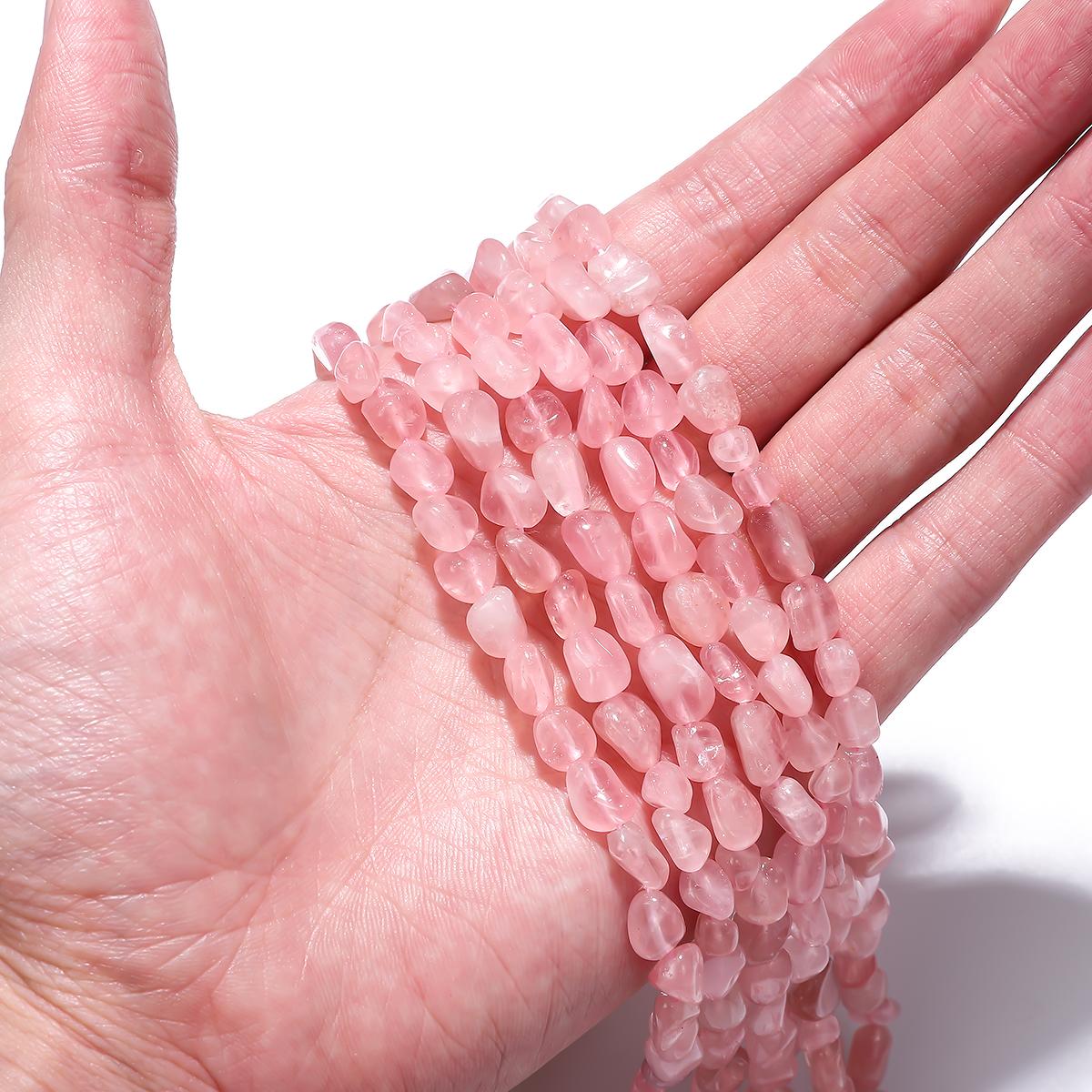 

5-8 мм/7-10 мм натуральный камень неправильной формы, бусины из розового кварца, аметисты, агаты для изготовления ювелирных изделий своими руками Rose Quartz 5-8mm