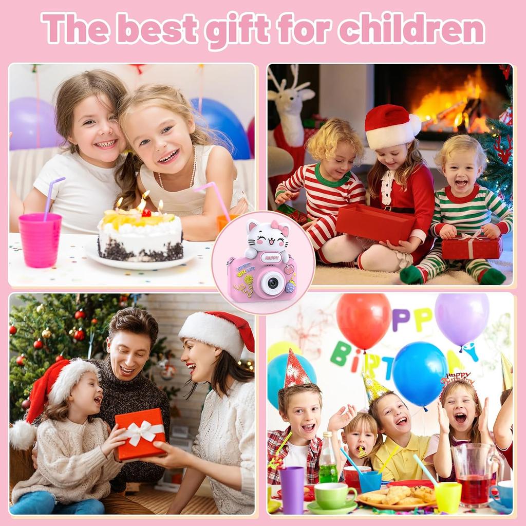 Kids Camera for 3-10 Year Old Boys and Girls, 48MP 1080P Digital Camera for Kids, Children Camera with 16GB MicroSD Card, Christmas Birthday Gifts