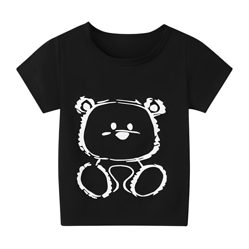 T-shirt Girl Boy Cute Pattern Printed Short Sleeved Shirt