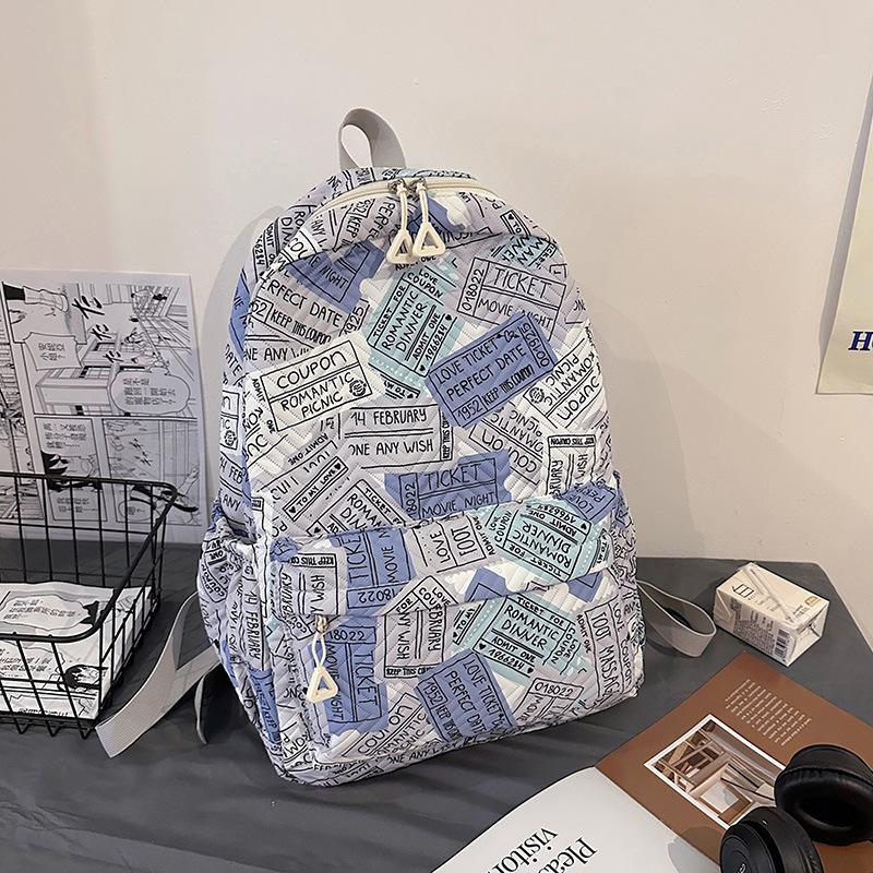 Schoolbag spring trend new large capacity simple small fresh backpack leisure student backpack outdoor travel backpack