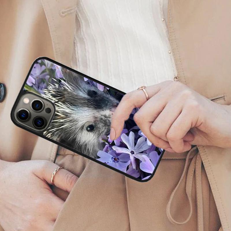 Cute Hedgehog Flower Cartoon Magnetic Phone Case For APPLE iPhone 17 Air 16 14 13 12 Pro Max 15 Plus Charge MagSafe Cover