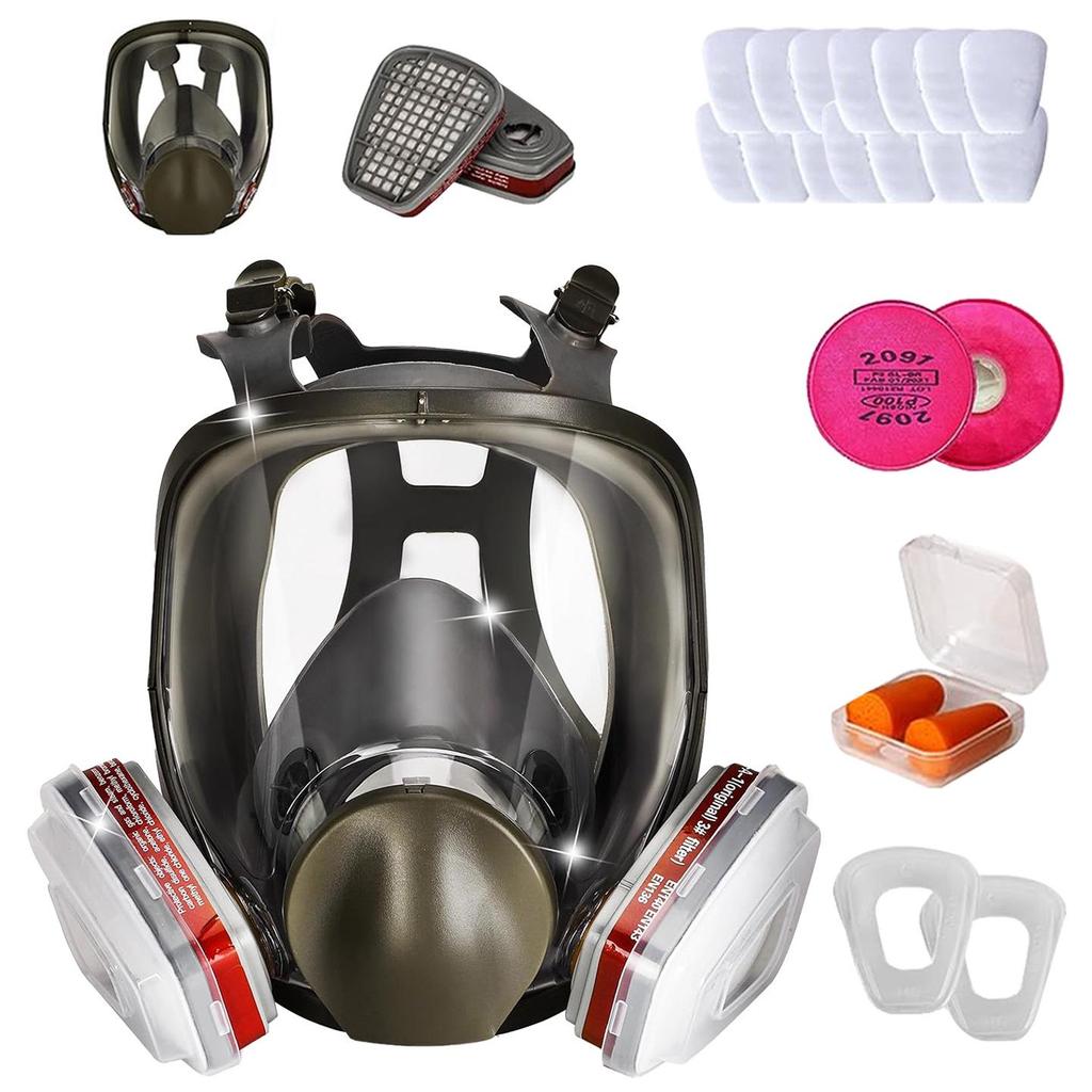 Toxic Smoke Half-Face Mask for Pesticide, Spray Paint, Chemical, Dustproof, and Firefighting Protection