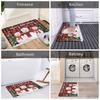 Snowman Pattern Merry Christmas Doormat Non-Slip Entrance Kitchen Bath Door Floor Mat  Toilet Carpet Rug