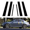 6Pcs Car Trims Stickers For Infiniti G35 G37 2002 2003 2004 2005-2013 Black Window Pillar Door Posts Panel Cover Decal