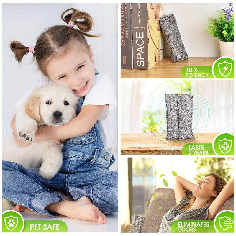 10/20/30Pcs Natural Bamboo Charcoal Bags Fresher Air Purifying Activated Charcoal Odor Absorber Moisture for Car Closet Shoe Pet