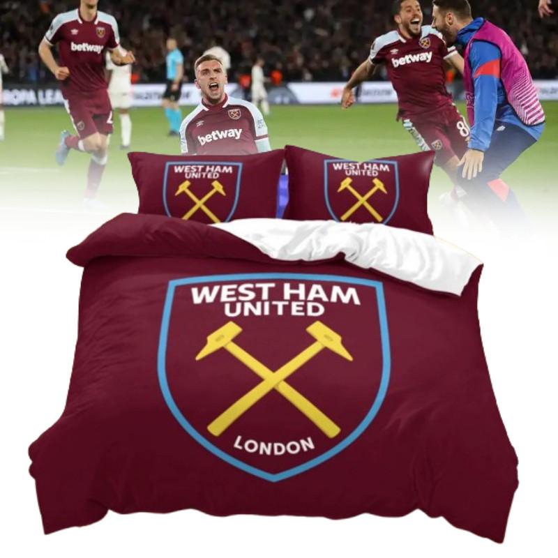 West Ham United Digital Print Bedding Set With Reactive Dyeing For Modern Bedroom Decor