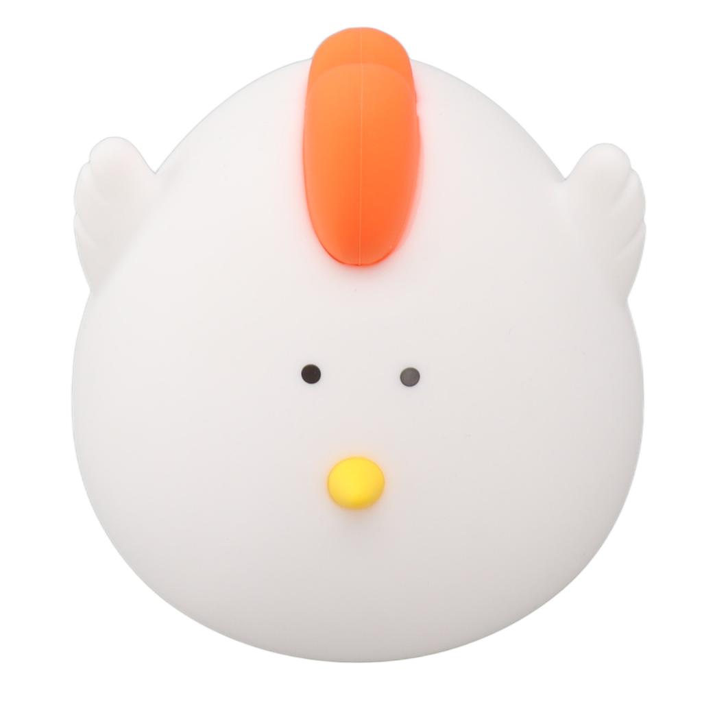 3 Gears Bedside Night Light Cartoon Chicken Shape Silicone ABS USB Charging LED Night Lamp 1200mAh
