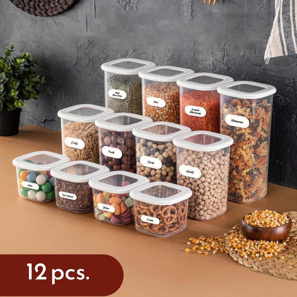 1. Vakuové víko prémiové kvality Bílá sada na skladování potravin - Odolné proti nárazu