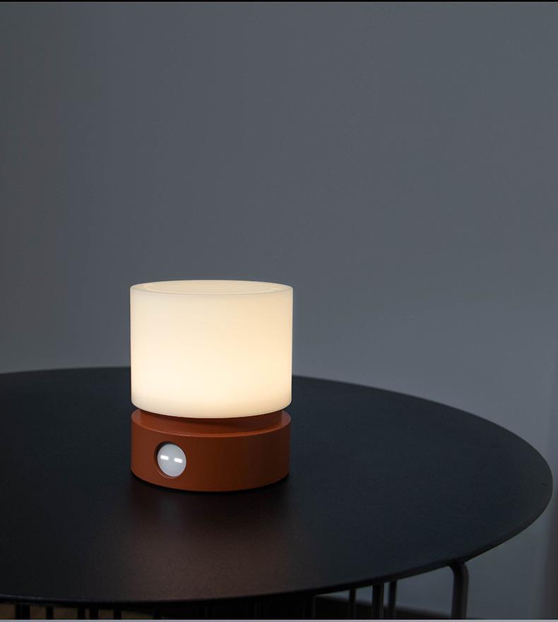 Nordic Rotating Cylindrical Night Light with Breathing Mode