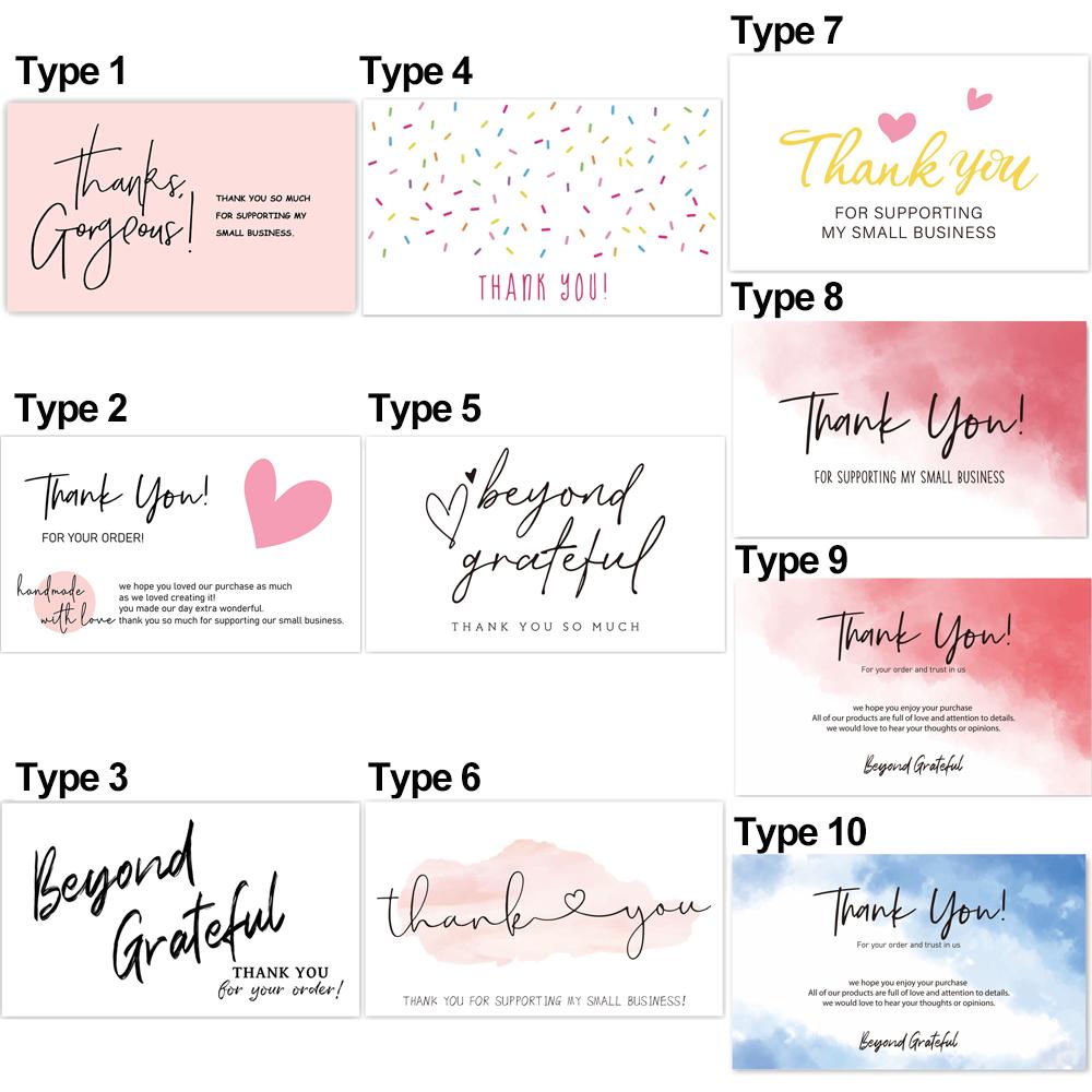Inserts Supporting Small Businesses Appreciate Card Thank You For Your Order Beyond Grateful Labels