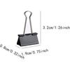 Binder Clips 100 Pack 0.75inch, 19mm Mini Black Office Paper Clip, Foldback Clips Clamp Binder Clips for Office Home Supplies