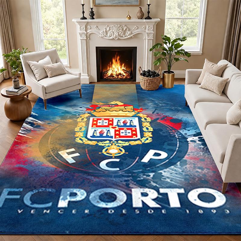 FC Porto Tæppe Dørmåtte til Stue eller Soveværelse Beskyttemåtte Under Stol Kontordekoration Julegave Fødselsdagsgave