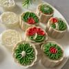 Ice Skin Pastries Mold Hand Pressed Mooncakes Mold Round Bean Pastes Cake Molds Plastic Dessert Mould for Cooking Lover