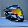 Flip-Up Motorcycle Helmet With Dual Visors ABS Full Face Men Women Scooter Riders