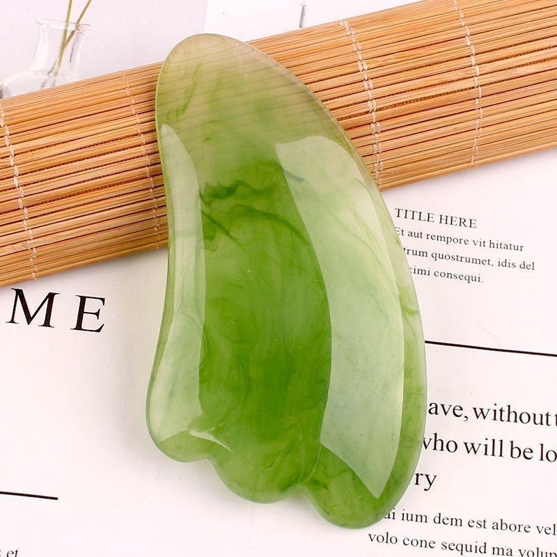 Buffalo Horn Gua Sha Board – Acupoint Scraper for Full Body and Face Meridian Massage in Beauty Salons