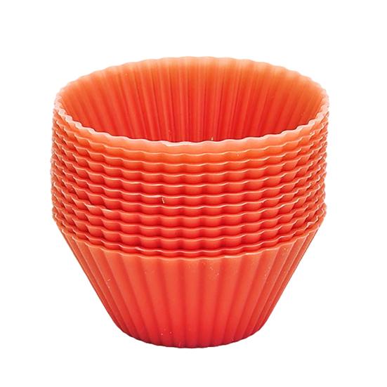 10Pcs Round Silicone Cake Muffin Cupcake Mold Maker Reusable Pastry Baking Tool