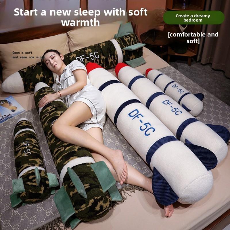 Plush Soft Missile Toy Decorative Pillow Office Desk Bedside Support Cushion