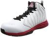 PEAKSAFETY BAS Safety JSAA Type A Pro Sneakers for High Size 3E 4503/4504 Shoes/Work Shoes, Certified, Construction, Cushion, Men's, White/Red, 25.5
