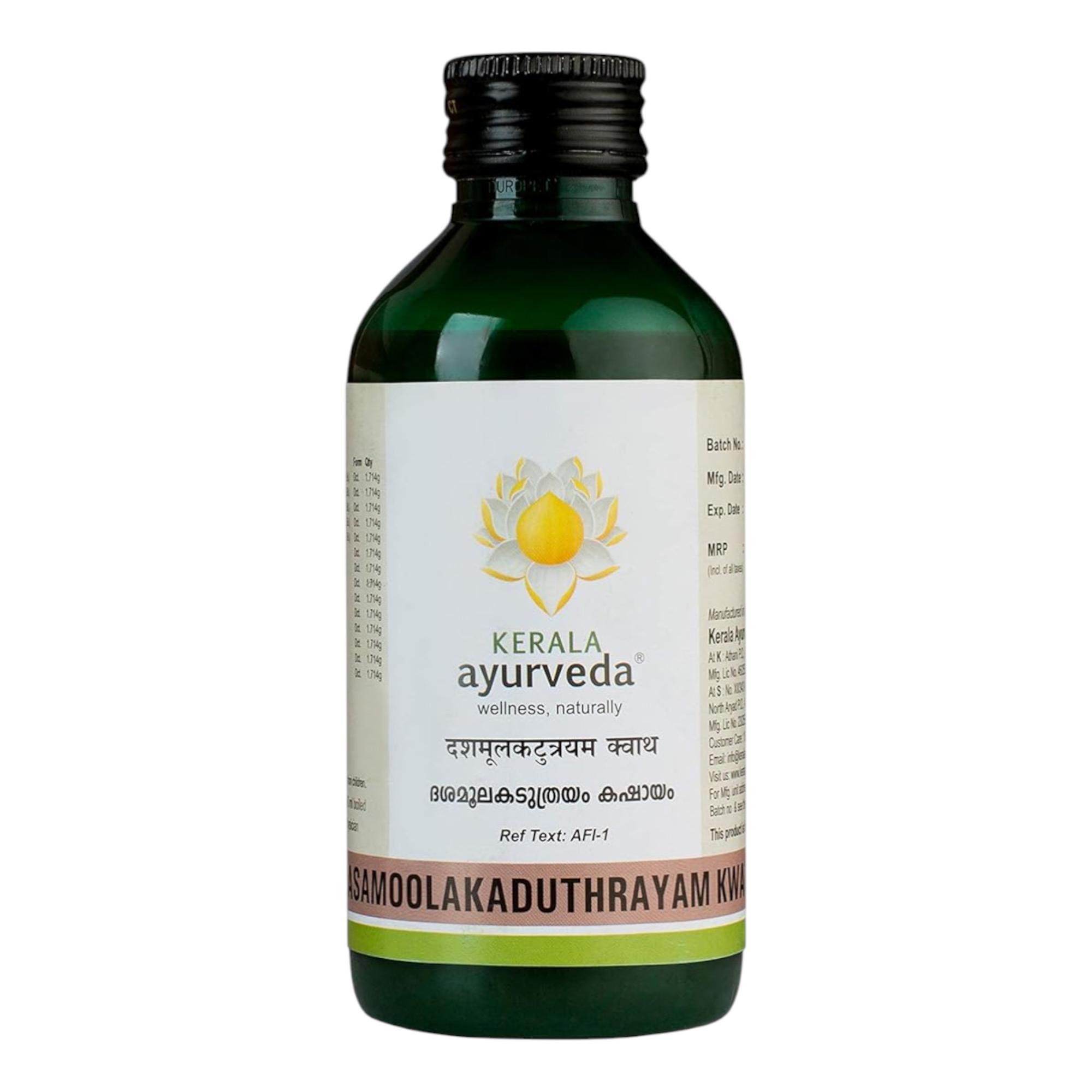 

Kerala Ayurveda Dasamoolakaduthrayam Kwath 200 Ml Pack of 1 Herbal Ayurvedic Decoction for Respiratory Wellness