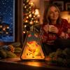 Soft Glowing Christmas Lantern Decor Vintage Style LED Glowing Decoration  Window Sill Decor