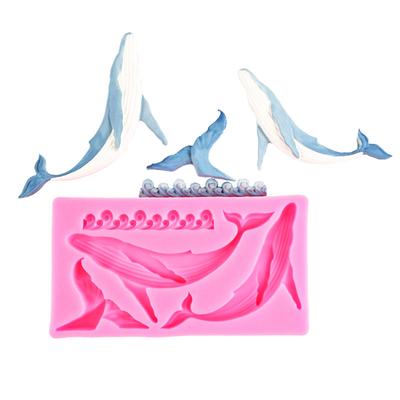 Wieloryb Fale Forma Silikonowa Narzędzia do Dekoracji Ciasta Fondant Cukierki Czekolada Forma z Gumy Cukrowej Sugarcraft Kuchenne Narzędzie do Pieczenia