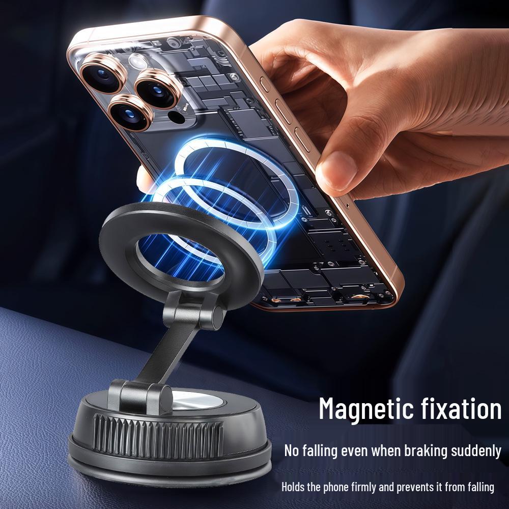 Foldable Strong Magnetic Car Phone Mount with Suction Cup - Universal Navigation Holder
