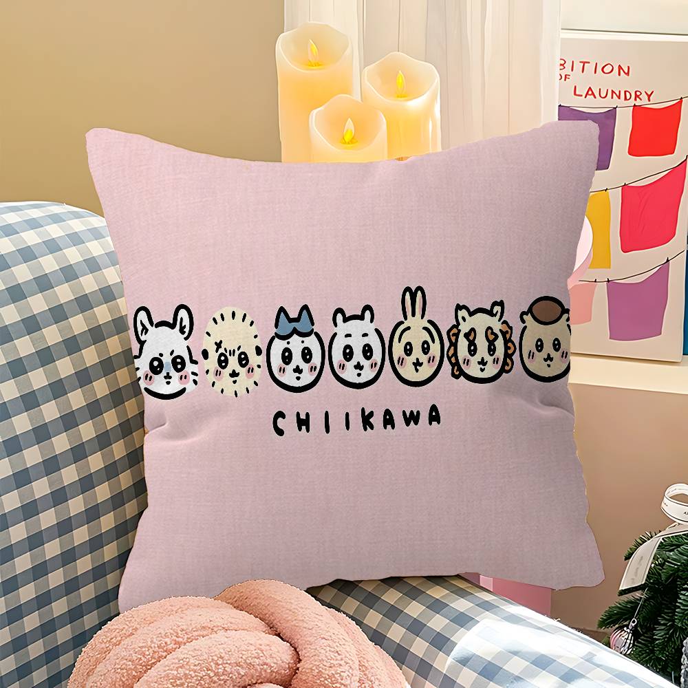 Kawai Cartoon HHachiware Pillow Cover for Bedroom Room and Living Room Sofa Decorative Cushion Cover