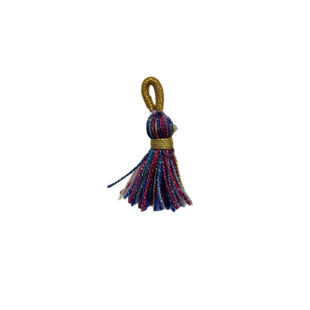 Korean Rainbow Tassel Pyssla Bead Keychain DIY Accessory
