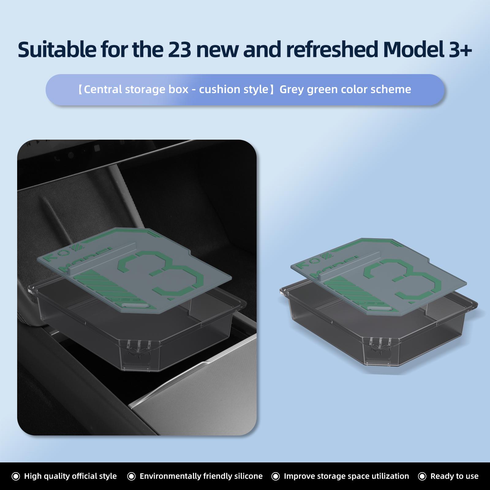 

для Tesla Model 3 Highland 2025 Центральный ящик для хранения вещей Центральная консоль Лоток Силиконовый органайзер Укладка Уборка