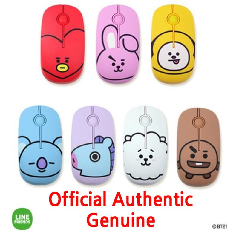 BTS BT21 Offizielle Kabellose Stille MAUS Gesichtstyp Charakter Authentisch