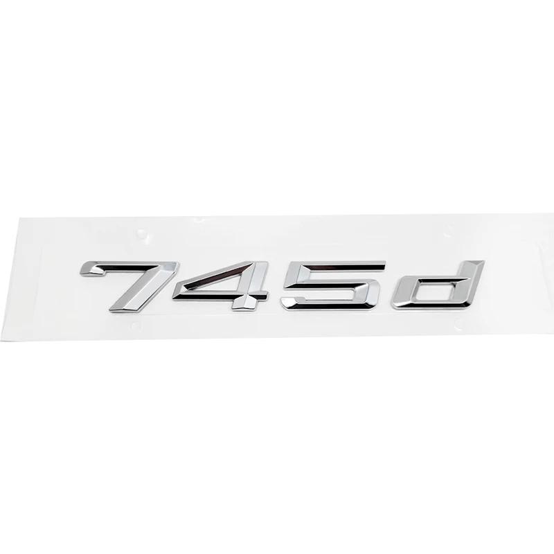 ABS Car Rear Trunk Letters Logo Badge Emblem Sticker For BMW 7 Series 730d 740d 745d 750d 760d E38 E65 E66 F01 F02 G11 G12