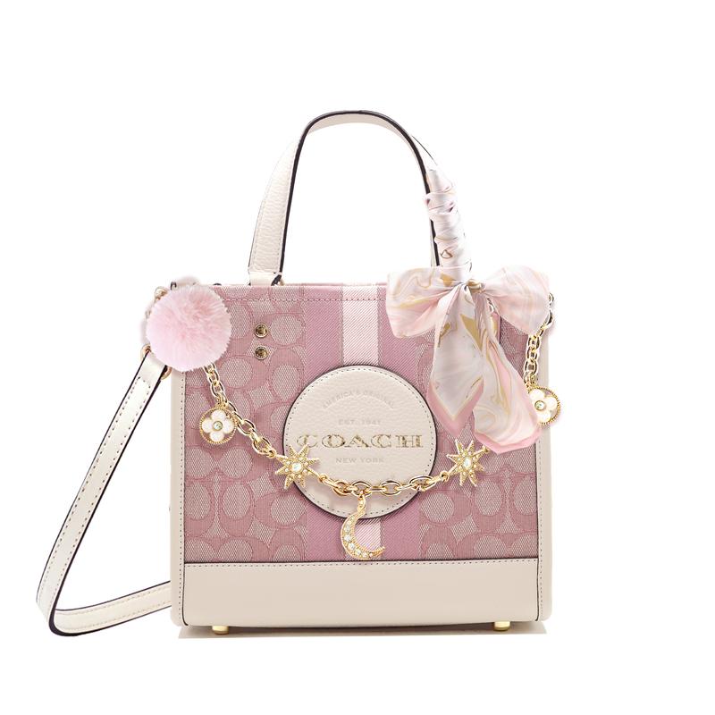 

COACH handbag [Customized bag] Dempsey 22 classic presbyopia hand-painted tote bag shopping bag crossbody bag fabric Pom Pom Poetry Basic Set коричневий