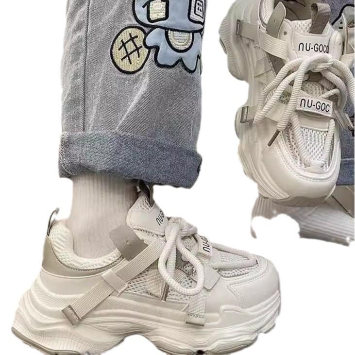 Fried Street Daddy Shoes Women's New Thick-soled Height Increasing Feet Small Versatile Casual Sneakers Student Lightweight Women's Shoes