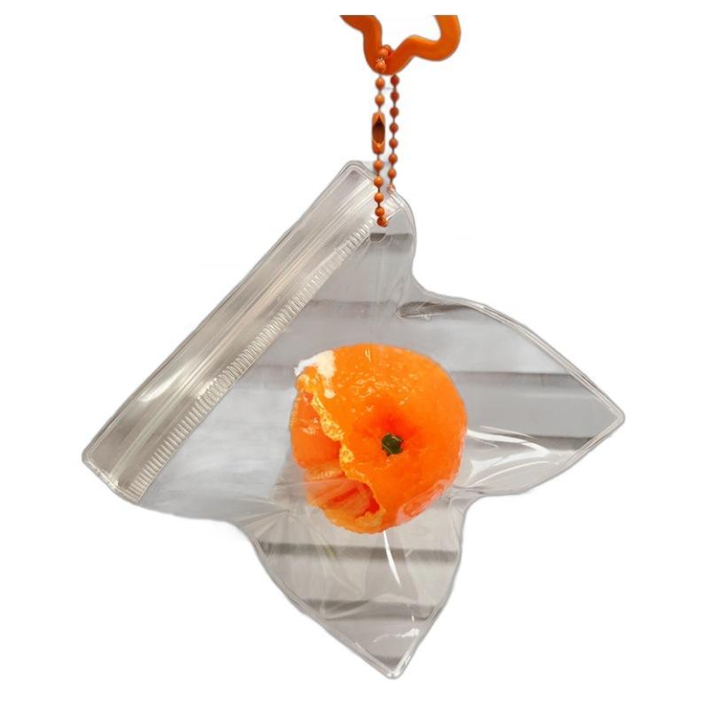 Cute Peeled Orange Keychain 1Pcs Squeeze Stress Relief Fidget Toy for Car Key Charm Children Gift