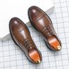 Fashion Business Formal Brown Leather Shoes Mens Fashion Casual Dress Shoes Classic Italian Formal Oxford Shoes For Men Zapatos Hombre