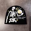 Knitting And Bizarre Terrifying Skull Hat Knit Fabric Autumn Winter Wear Travel