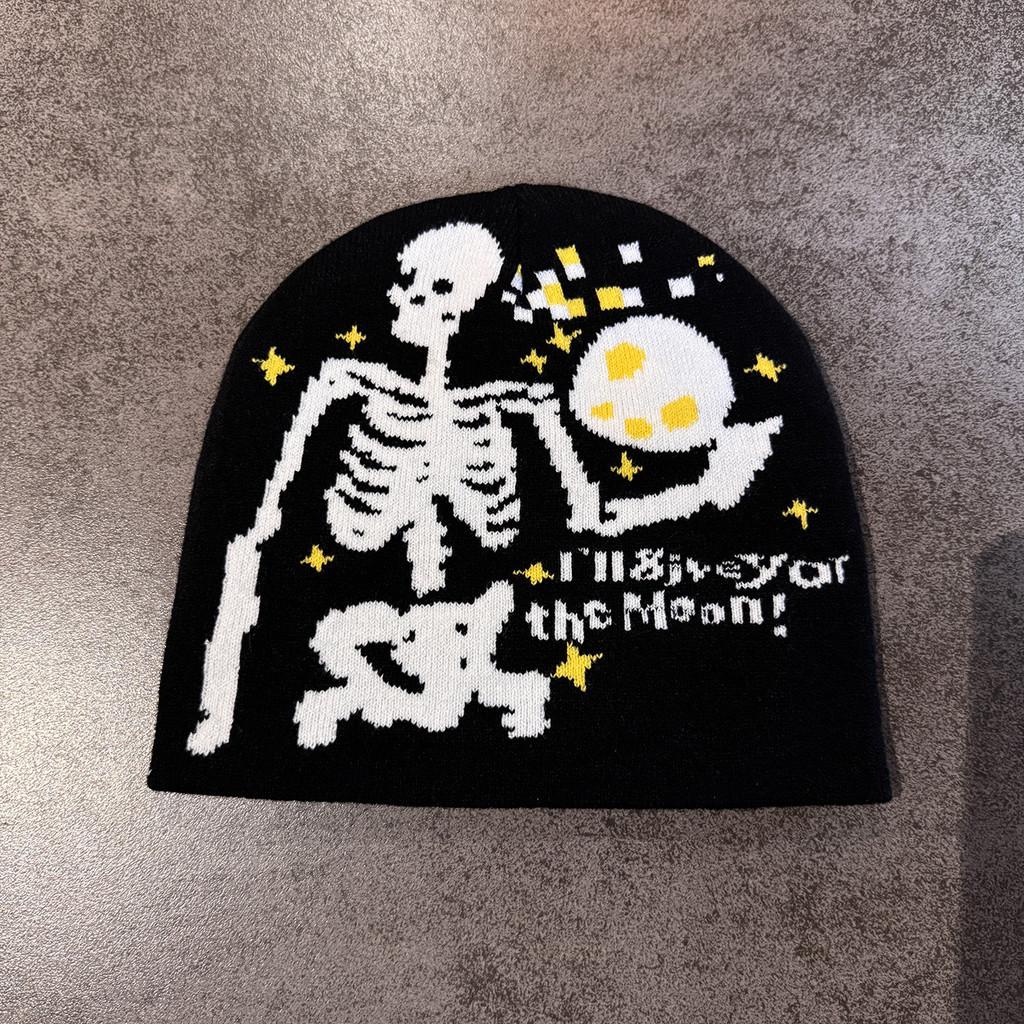 Knitting And Bizarre Terrifying Skull Hat Knit Fabric Autumn Winter Wear Travel