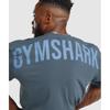 Gymshark Power T shirT TiTanium Blue A4a9q Ucmq