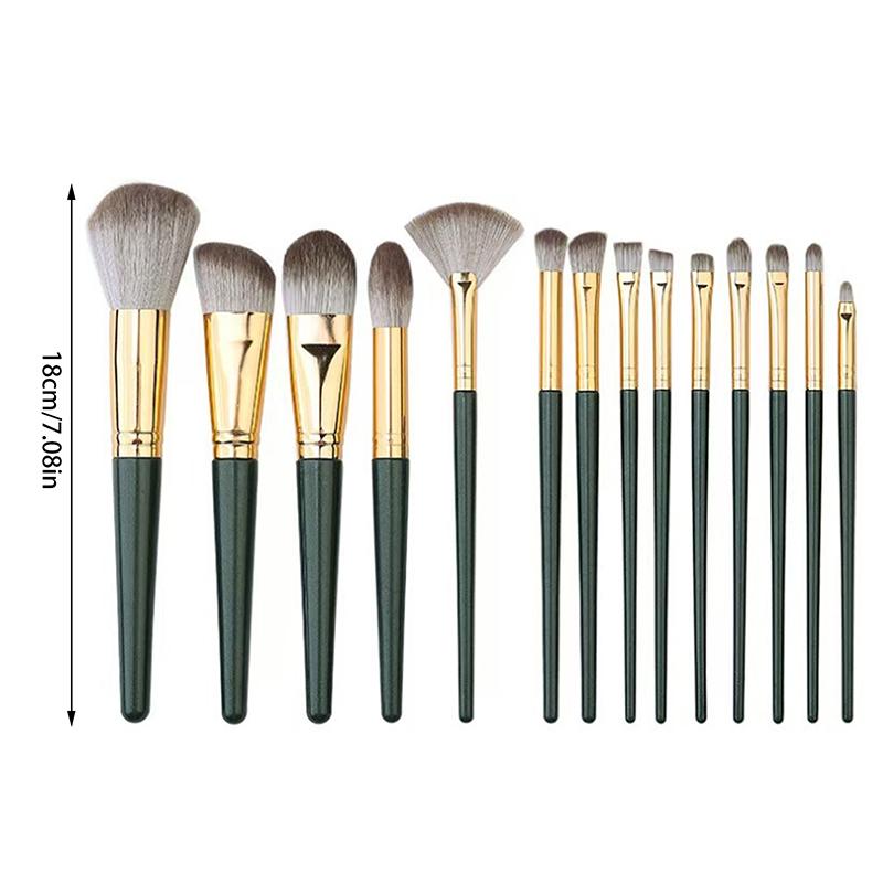 14 Delige Make-up Kwasten Zachte Set Gezicht Ogen Make-up Kwast Oogschaduw Kwast Wenkbrauw Highlight Lippen Kwast Multifunctioneel Beginner
